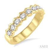 3/4 Ctw Round Cut Diamond Stack Band in 14K Yellow Gold