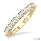 1/4 Ctw Stackable Baguette Diamond Fashion Band in 14K Yellow Gold