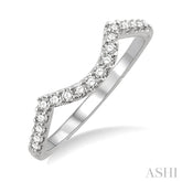 1/4 Ctw Round Cut Diamond Wedding Band in 14K White Gold
