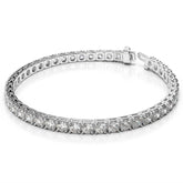 Diamond Tennis Bracelet / 3.0 ctw 14k Gold Prong Setting Diamond Tennis Bracelet / Multi stone Diamond layering bracelet / Statement Jewelry