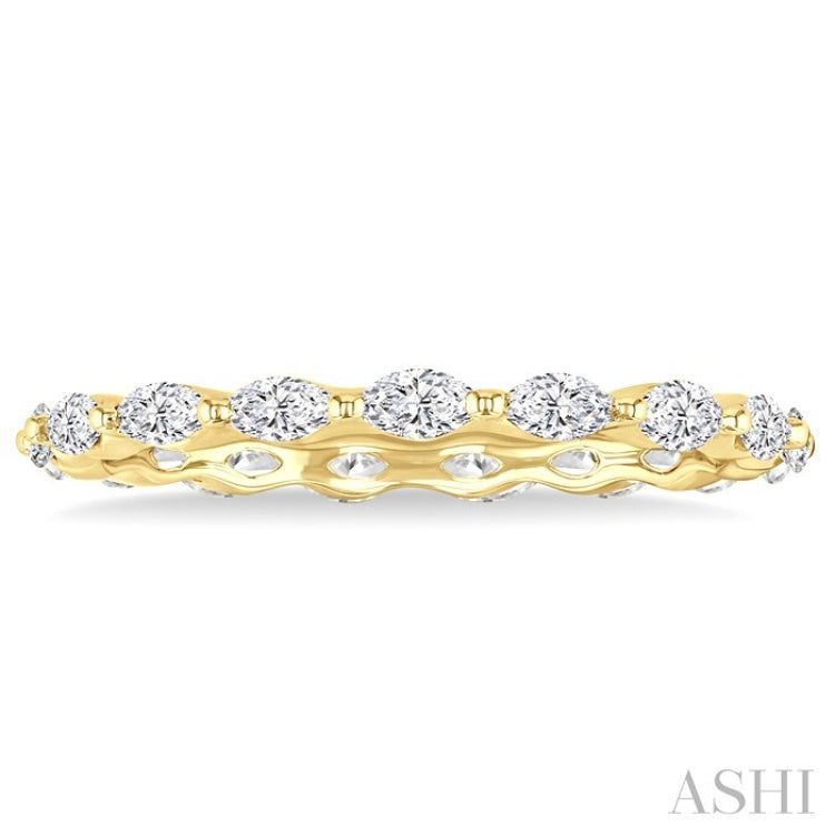 5/8 Ctw Marquise Cut Diamond Eternity Wedding Band in 14K Yellow Gold