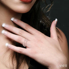 3/8 Ctw Round Cut Diamond Insert Ring in 14K Rose Gold
