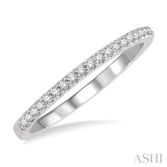 1/5 Ctw Round Cut Diamond Wedding Band in 14K White Gold