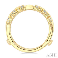 1/2 Ctw Zig-Zag Round Cut Diamond Insert Ring in 14K Yellow Gold