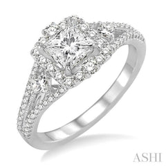 1/2 Ctw Diamond Semi-Mount Engagement Ring in 14K White Gold