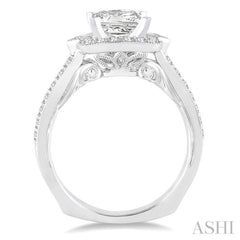 1/2 Ctw Diamond Semi-Mount Engagement Ring in 14K White Gold