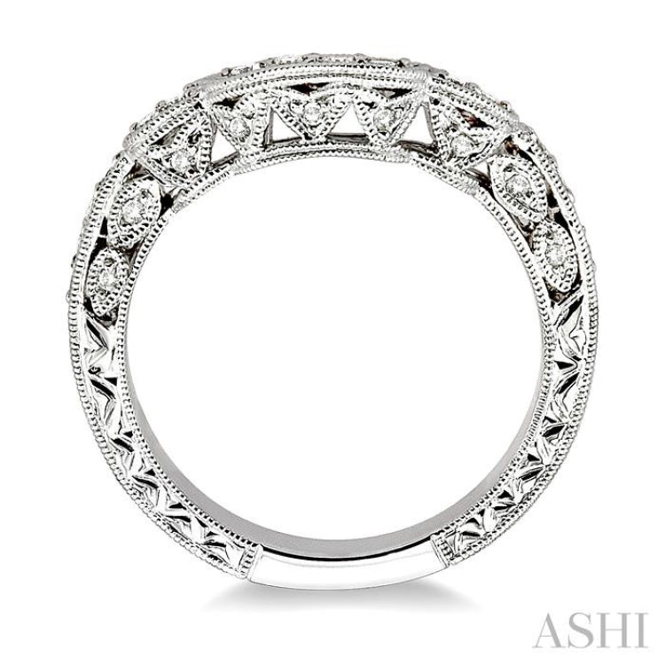 1/4 Ctw Diamond Matching Wedding Band in 14K White Gold