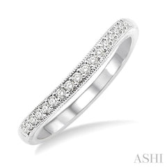 1/6 Ctw Round Cut Diamond Wedding Band in 14K White Gold