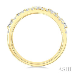 7/8 Ctw 5-Stone Mixed Shape Diamond Fashion Band in 14K Yellow Gold