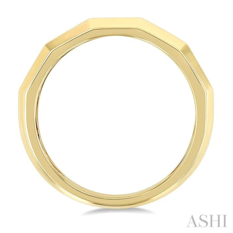 1/6 Ctw Geometric Shape Emerald Cut Diamond Fashion Band in 14K Yellow Gold
