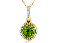 Peridot & Diamond Pendant 