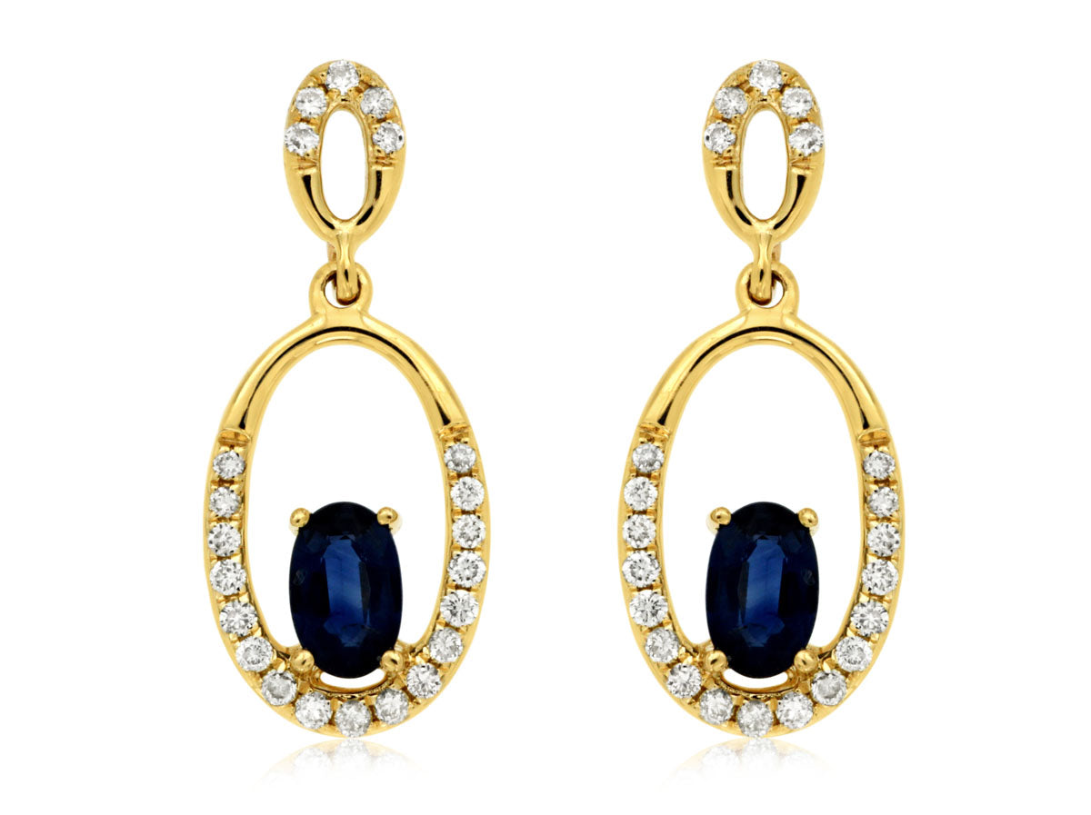 Sapphire & Diamond Earring 