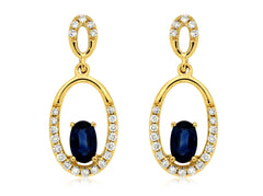 Sapphire & Diamond Earring 