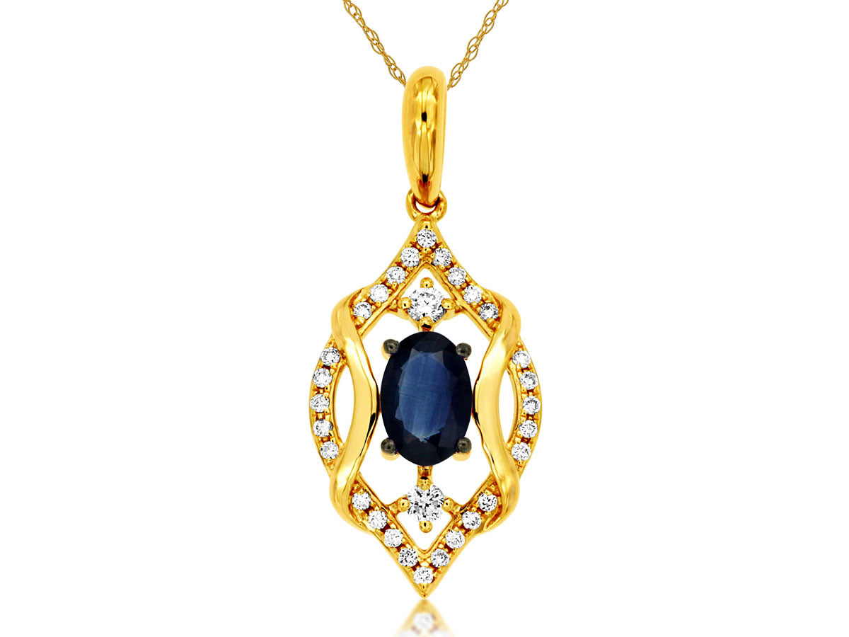 Sapphire & Diamond Pendant 