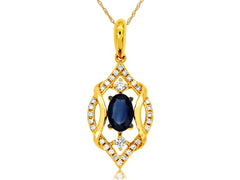 Sapphire & Diamond Pendant 