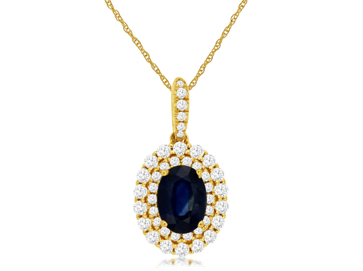 Sapphire & Diamond Pendant 
