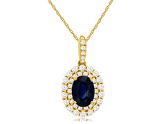 Sapphire & Diamond Pendant 