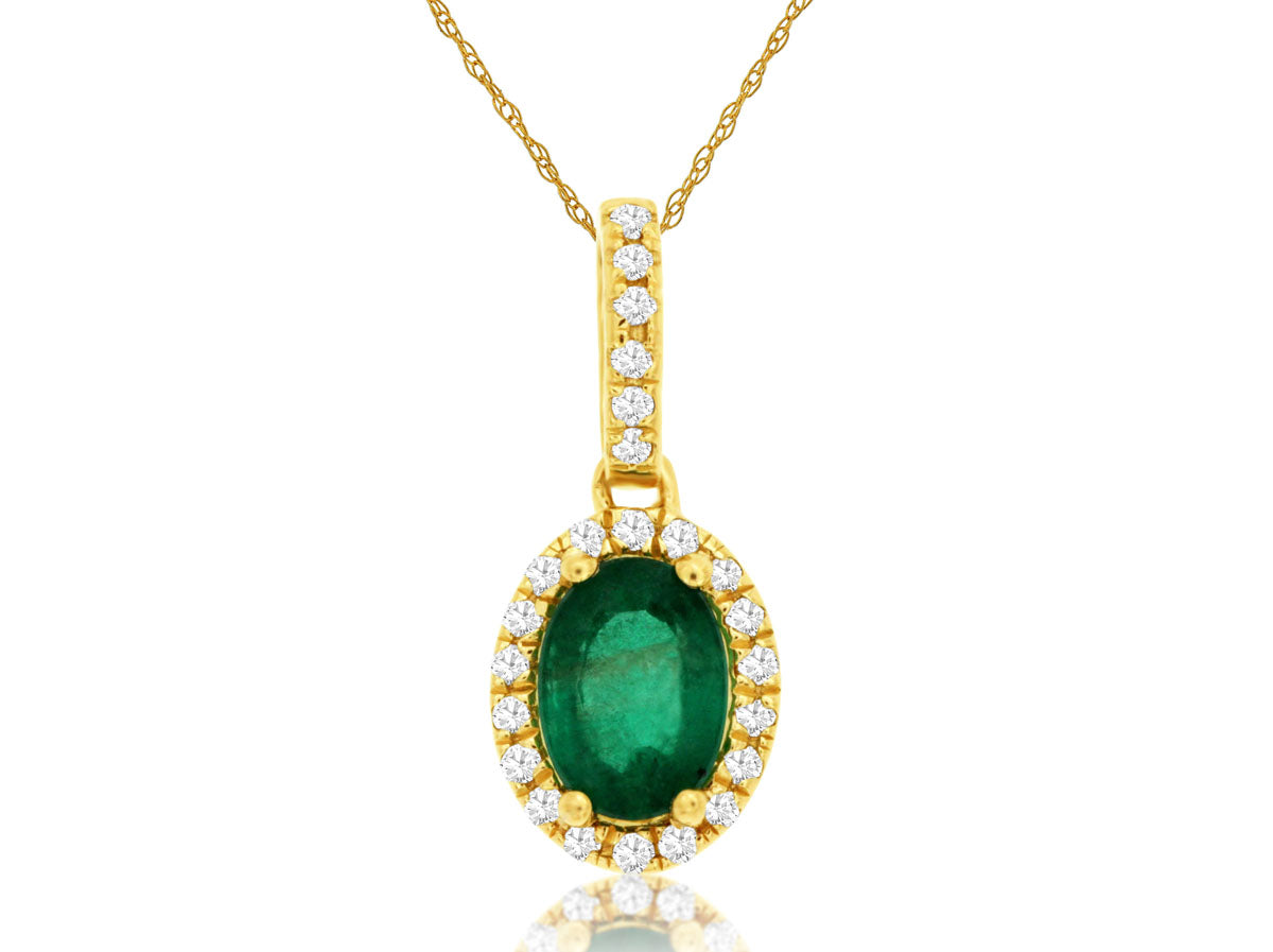Emerald & Diamond Pendant 