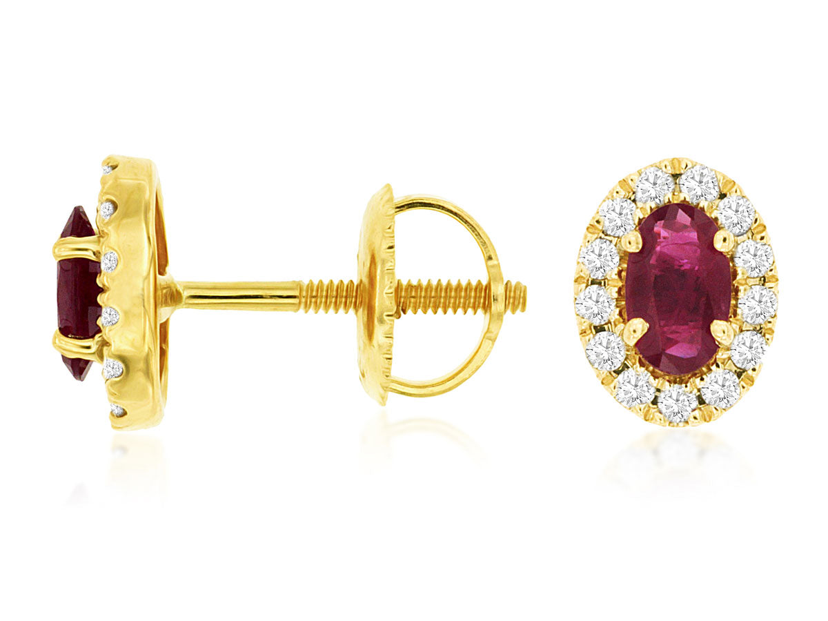 Ruby & Diamond Earring 