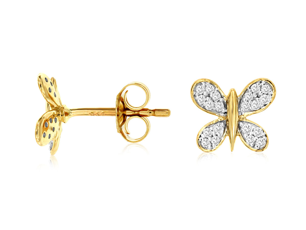 Diamond Butterfly Earring 