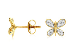 Diamond Butterfly Earring 