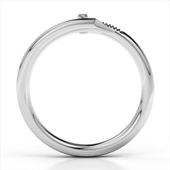 Small Spiral Diamond Nail Ring - Amouria