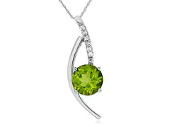 Peridot & Diamond Pendant 