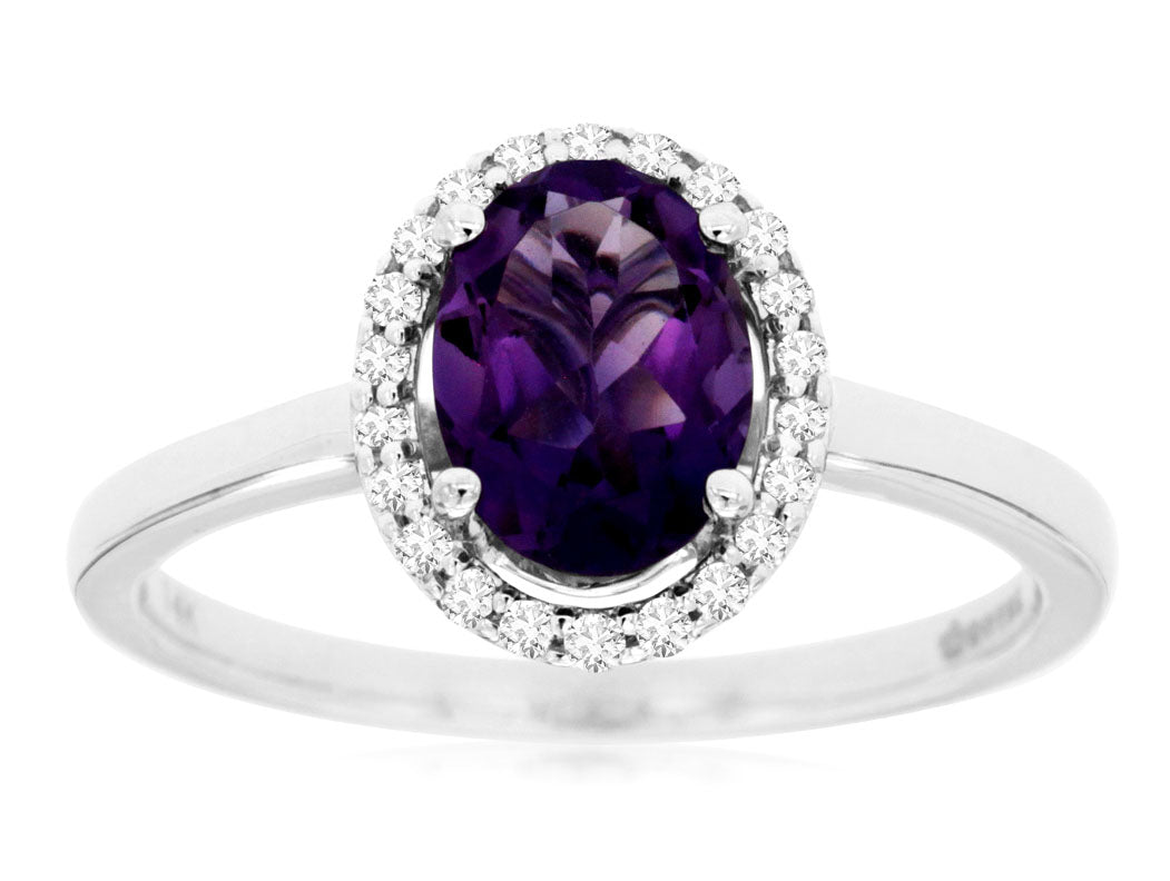 Amethyst & Diamond Ring 