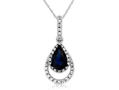 Sapphire & Diamond Pendant 