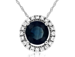 Sapphire & Diamond Pendant 