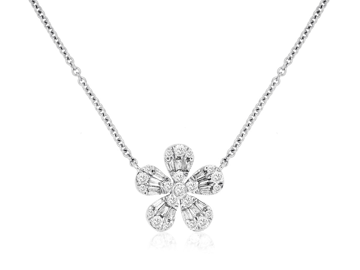 Diamond Flower Necklace 