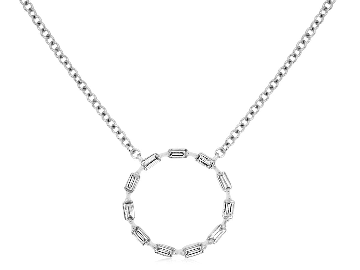 Diamond Circle Necklace 