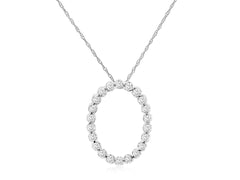 Diamond Oval Pendant 