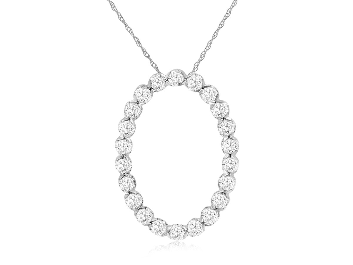 Diamond Oval Pendant 