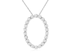 Diamond Oval Pendant 