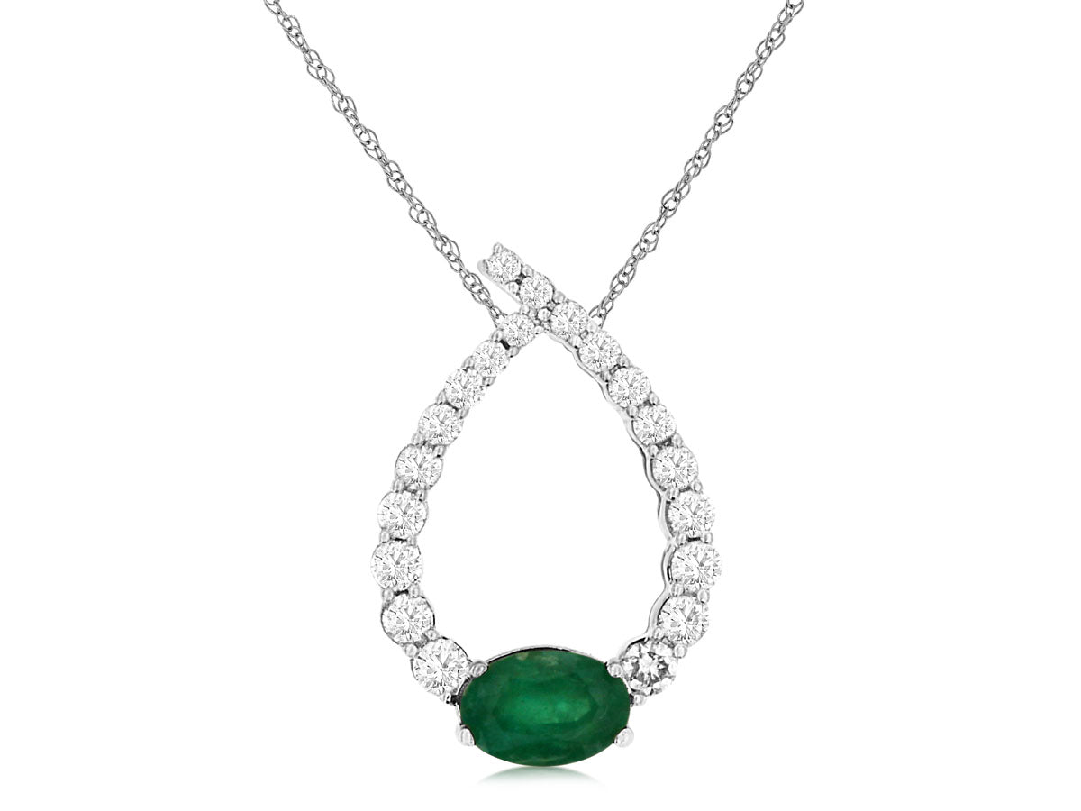 Emerald & Diamond Pendant 