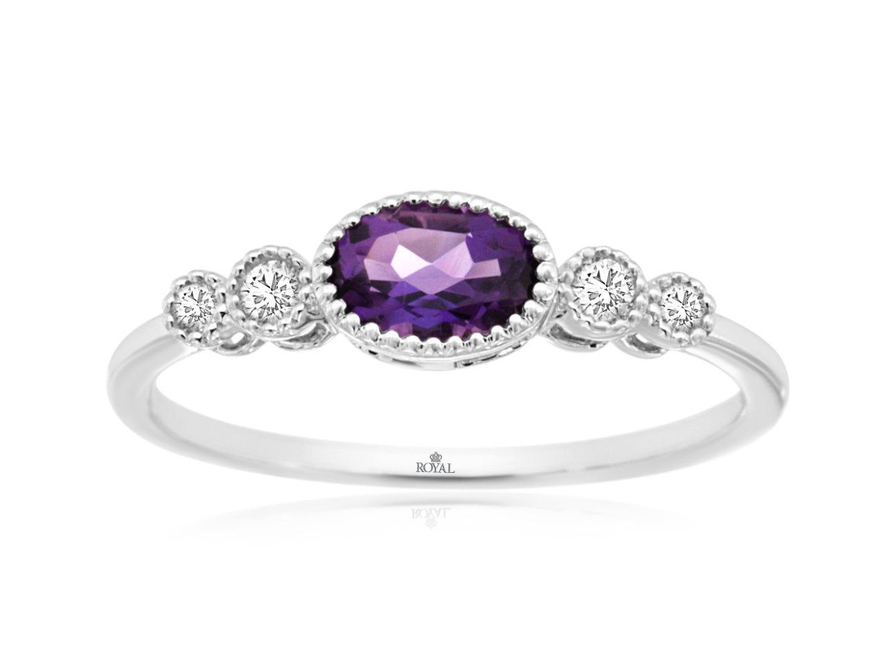 Amethyst & Diamond Ring 