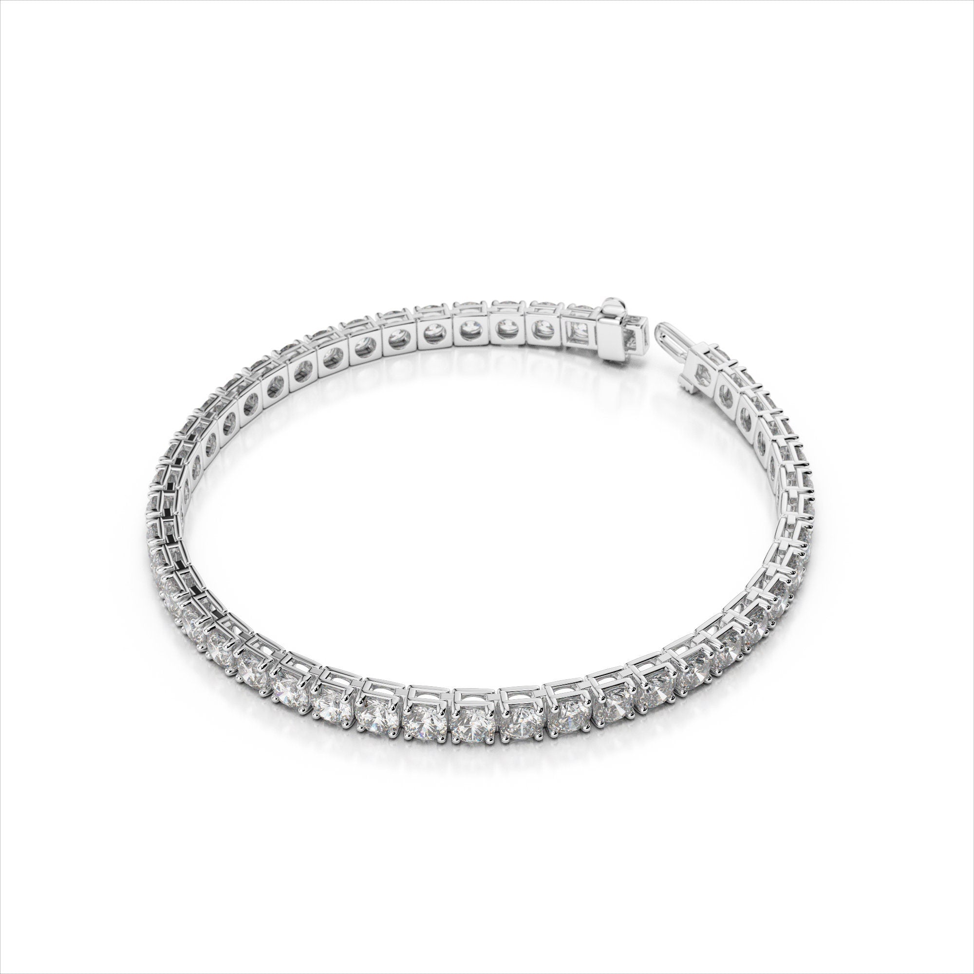 Diamond Tennis Bracelet / 3.0 ctw 14k Gold Prong Setting Diamond Tennis Bracelet / Multi stone Diamond layering bracelet / Statement Jewelry