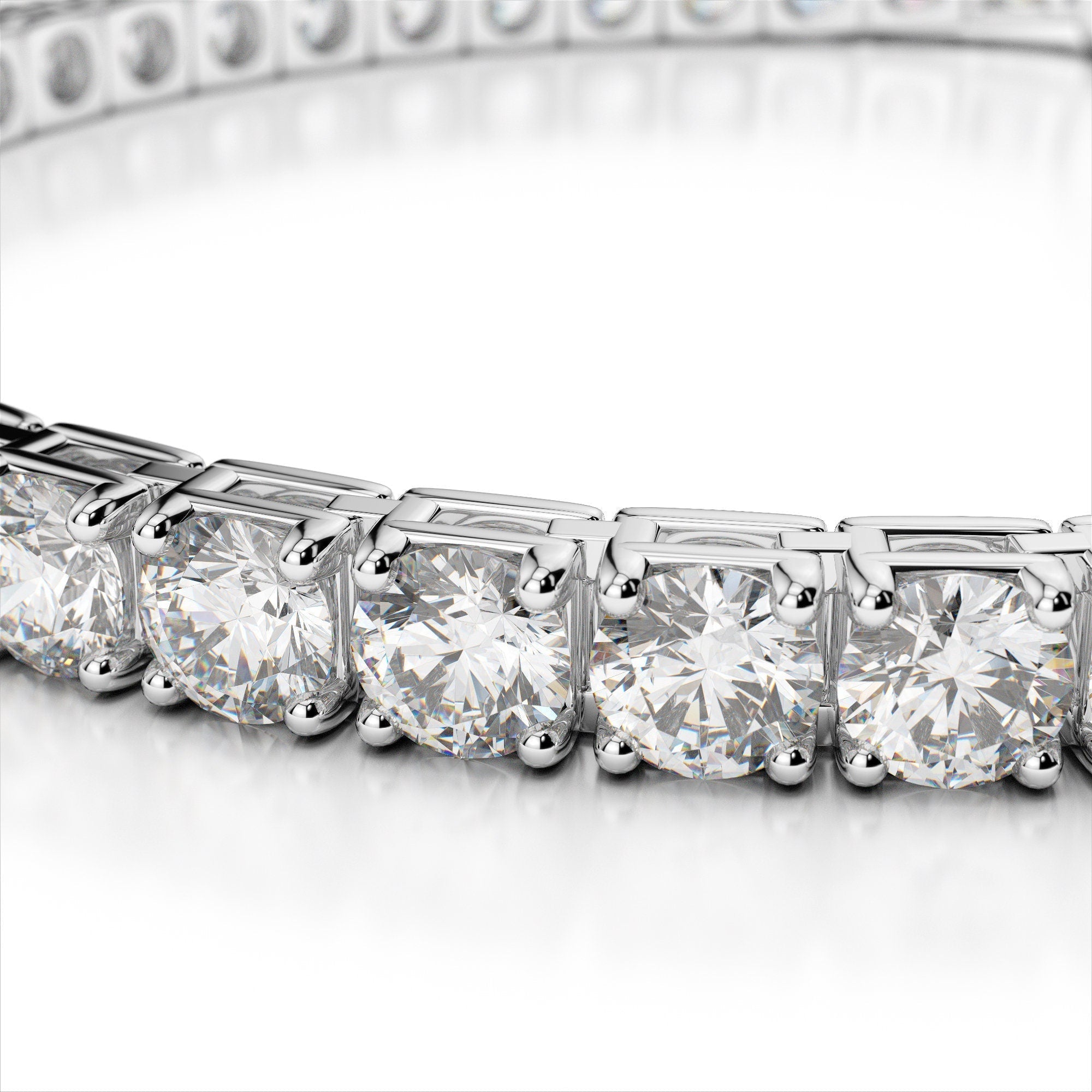 Diamond Tennis Bracelet / 3.0 ctw 14k Gold Prong Setting Diamond Tennis Bracelet / Multi stone Diamond layering bracelet / Statement Jewelry