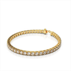 Diamond Tennis Bracelet / 3.0 ctw 14k Gold Prong Setting Diamond Tennis Bracelet / Multi stone Diamond layering bracelet / Statement Jewelry