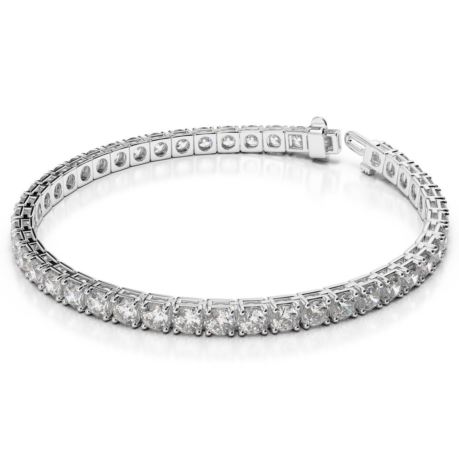Diamond Tennis Bracelet / 3.0 ctw 14k Gold Prong Setting Diamond Tennis Bracelet / Multi stone Diamond layering bracelet / Statement Jewelry