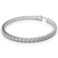 Diamond Tennis Bracelet / 3.0 ctw 14k Gold Prong Setting Diamond Tennis Bracelet / Multi stone Diamond layering bracelet / Statement Jewelry