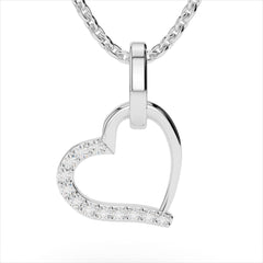 14k Gold Heart / Open Gold Heart Necklace / Tiny Heart Pendant / Small Heart Charm for Women / Delicate Heart Charm / 14k Diamond Heart Gift